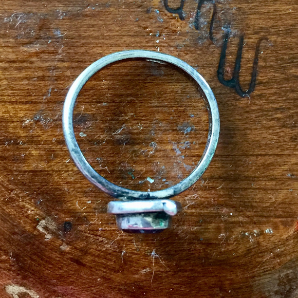 Sterling Silver Garnet Size 8 Ring - Picture 3 of 4